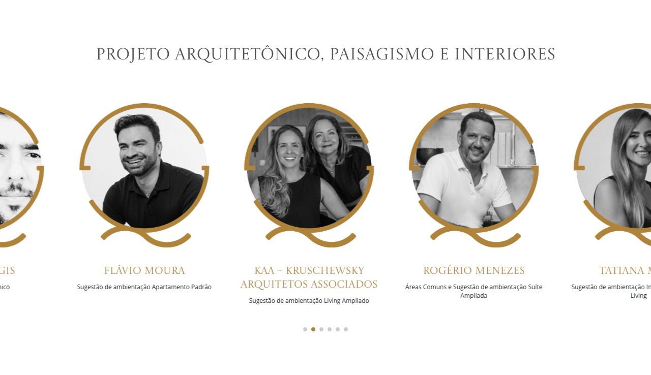 Imagem mostrando os arquitetos responsáveis pelo projeto Quartier.