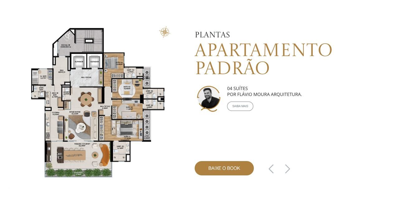 Plantas baixas ou de arquitetura do projeto Quartier.